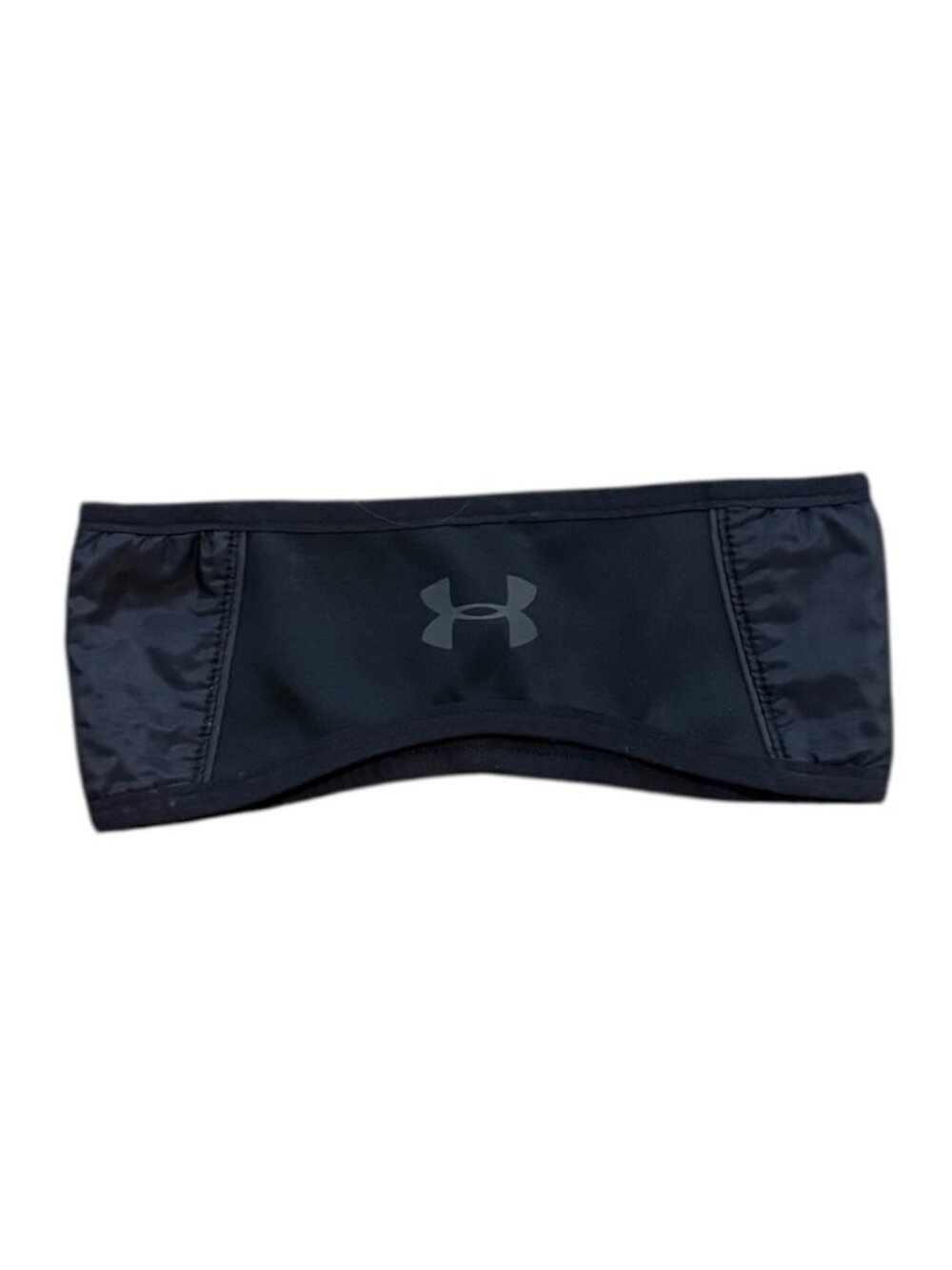 Under Armour ColdGear Reactor Black Performance Ponytail Hole Running Headband